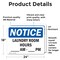 Signmission Laundry Room Hours _ Am - _ Pm, 24 in W x Rectangle, Vinyl Decal OS-2PACK-NS-D-1824-L-13977 - alternate 4